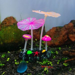 Fluorescent Artificial Coral Glowing Leaf Mushroom Luminous Stones