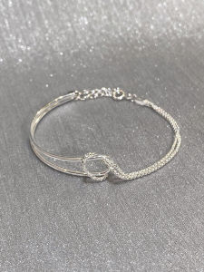 Double Layer S925 Pure Silver Bracelet for Women Elegant Design Luxury Minimalist Fashion Jewelry Hand Accessory