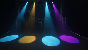 COD PINSPOT Lampu Sorot Panggung Warna Warni Laser LED 10W RGBW 4in1 Party Light Stage EU Plug 240V