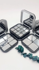 Portable Mini Eyeshadow Palette/Empty Eyeshadow Palette/Eyeshadow Tray/Empty Magnetic Cosmetics Palette/Matte Black Eyeshadow Diy Makeup Box.