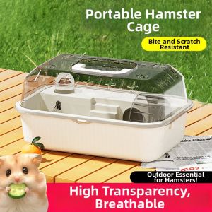 LANWAN | Transparent Portable Double-layer Hamster Cage