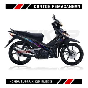 SP02 STRIPING STIKER LIS BODY SUPRA X 125 FI 2018 MOTIF ORI VARIASI STICKER DECAL WAVE 125 STYLE THAILOOK