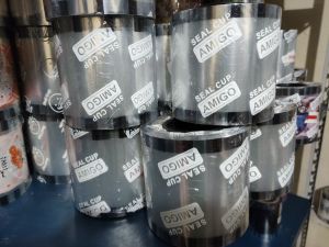 Plastik Lid Seal Cup Amigo Polos isi 1200 Cup