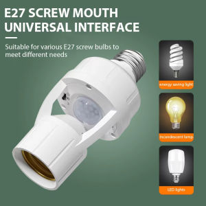 360 Degrees PIR Human Induction Motion Sensor LED Night Lamp Holder Corridor Base E27 Delay Time Adjustable Switch