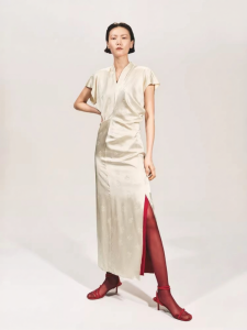 edition | Designer Silk Embroidered Qipao Dress