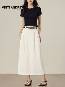 Slim Fitting High Waist A-Line Skirt