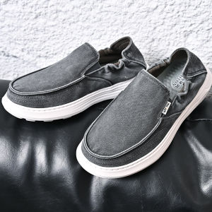 Comfortable Driving Shoes Mens Casual Sports Slip-On Lazy Shoes Breathable EVA Elastic Cloth Shoes Spring Summer Fashion