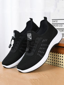 Old Beijing Cloth Shoes Mens Middle-Aged and Elderly Non Slip Soft Bottom Daddys Shoes Spring and Autumn Mesh Breathable Lightweight Elderly Walking Shoes