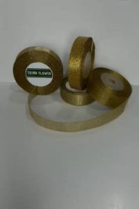 Pita Emas GLITER 3 variasi lebar pita setengah in per roll kado hiasan souvenir hampers pita potong