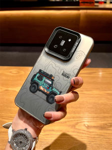 Mushroom Pattern Laser Cutout Car Design Phone Case for Xiaomi 17 pro 12S 15 Ultra Protective Hard Shell Soft Edge Anti-Fall