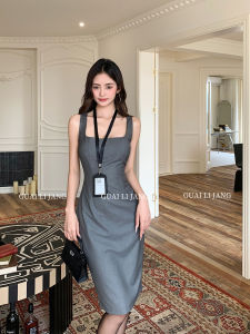 Sultry Business Style Slimming Sleeveless Pencil Dress