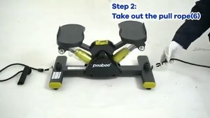 เครื่องออกกำลังกายแบบก้าวเหยียบ มาพร้อมสายแรงต้าน เครื่องเดินแรงต้าน บริหารต้นขา/แขน ออกกำลังกายในร่มแบบสเต็ปเปอร์ รุ่นนี้มีเครื่องนับก้าวเดินในตัว ช่วยลดต้นขา/แขนได้ (Stepper exercise equipment)