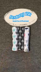 Bedong Bayi BRIGHT STAR Isi 3 Pcs Bedong Bayi Katun BDS-1031 Selimut Bayi Bedong Bayi 3IN1 Alas Tidur Bayi Bedong Jumbo