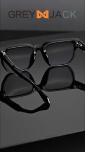 Grey Jack Kacamata Sunglasses Anti UV Model Kotak Vintage Modis Style Pria Wanita TR+Metal Sun Protection Keren 8107