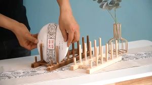 1PC Bowl And Dish Drainage Rack Study Storage Rack Wooden Bookshelf Home Storage Rack Decoration