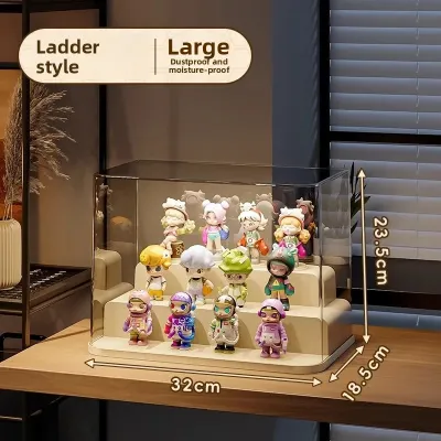 Transparent Dustproof Doll Storage Box Display Case Figure Toy Showcase Bubble Mat Plastic Material Jewelry Accessories