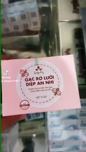 Gạc Rơ Lưỡi Diệp An Nhi - Dành cho bé từ sơ sinh trở lên  vệ sinh răng miệng hàng ngày  chống nấm  tưa lưỡi - Hộp 30 gói tẩm dung dịch