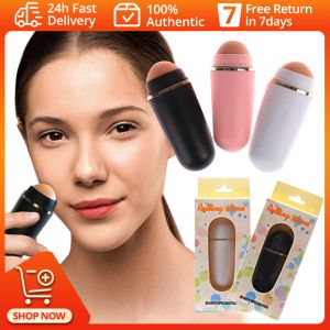 Face Oil Absorbing Roller Natural Volcanic Stone Oil Absorber T-zone Oil Removing Rolling Stick Ball Reusable Facial Roller Face Care Beauty Tool