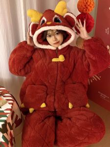 JIJIFA | Red Thick Thermal Padded Flannel Pajamas