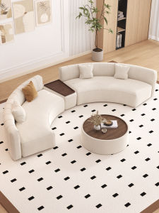 YIZUO | Cream Style Semi-circular Designer Tea Tray Sofa