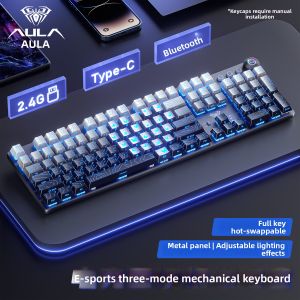 AULA | 3-mode Wireless Gaming and Office Use Mechanical Keyboard Hot Swap
