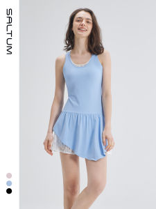 SALTUM | Lace Trimmed Padded Tennis Dress Sporty Casual Outfit