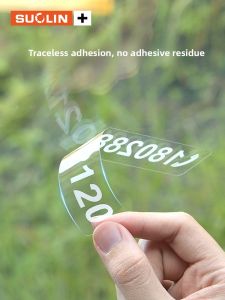 Temporary Parking Card with Phone Number Transparent Static Cling