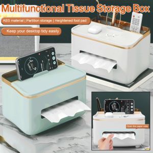 Multifunctional Tissue Storage Box Living Room Tissue Holder Desktop Organizer Handmade Light Luxury Tissue Box