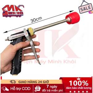 Súng Phun Sương Phun Thuốc Cao Cấp Ren Đồng. Súng Xịt Áp Lực Loa Đỏ 30cm-60cm-90cm