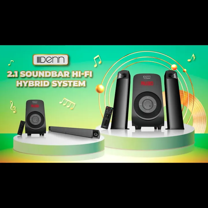 DENN DLA-SB2880BO 5.25" Sub Bass 2.1 PC Audio + Soundbar Hybrid System