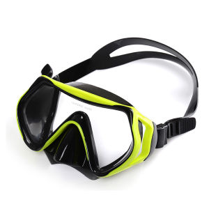 [NM]Swimming Eyewear Tempered Glass Adults Water Sports Equipment Snorkeling Diving Mask Transparent Large Frame Goggles[NM]