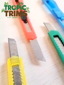 TropicTrims 12pcs Small Colorful Utility Knife Paper Cutting Knife Student Art Knife Opening Package