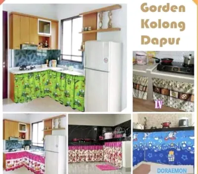 Tirai Kolong dapur gorden kolong