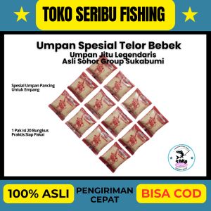 Umpan Pancing Telor Bebek Asli Sohor Sukabumi Isi 20 Bungkus | Umpan Ikan Galatama & Harian Paling Gacor | Aroma Telur Kuat