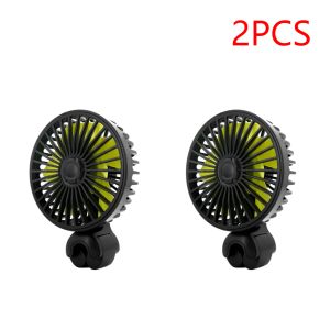 USB Car Cooling Fan 3 Speeds Car Seat Headrest Fan 360 Rotatable Cooling Backseat Fan Summer Accessories for Sedan SUS RV Truck
