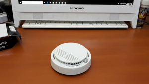 BERGARANSI Smoke Detector Alat Pendeteksi Asap Alarm Kebakaran otomatis rumah gedung 85dB - SS-168