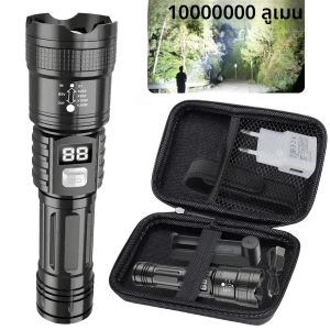 1PC ไฟฉาย LED ยุทธวิธีที่สว่าง - 3 โหมดไฟฉายซูมได้ เหมาะสำหรับเดินป่ากลางแจ้งการล่าสัตว์ตั้งแคมป์ป้องกันแสงแฟลช