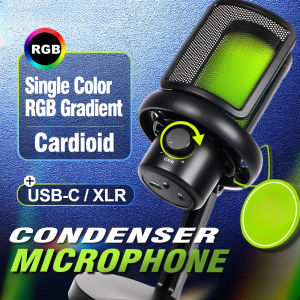 G-MARK | Wired Streaming Microphone for Gaming Podcasts And Videos with Quick Mute Feature And RGB Indicator - USB Gaming Mic