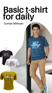 Baju Kaos Pria Terbaru Keren Trendy Tshirt Distro Cewek Cowok Polo Exchange Sablon Expect - 330045
