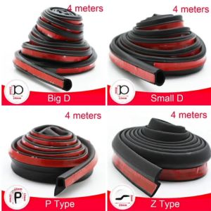 4meters D/P/Z Types Car Door Seal Strips Waterproof Sound Insulation Dustproof for Whole Car