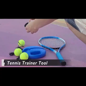 【COD】Tennis Trainer Practice Rebound Back Base Tool With Ball Set Self-study Player Aids Tool