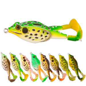 1pcs Soft Plastic Lure 8.5cm/14g Fishing Lure Frog Propeller Foot Flippers Rotation Tractor Soft Bait Decoys Artificial Lures 10 Colors Rotating Legs Ray Frog