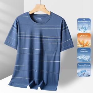 TIANJIANG | Summer Short Sleeve T-Shirt Cooling Breathable Lightweight Middle Aged Men