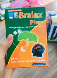 [FREESHIP + QUÀ TẶNG ] Bổ não US Brain Plus tăng cường tuần hoàn máu não giảm đau đầu chóng mặt rối loạn tiền đình hỗ trợ mất ngủ hộp 60v