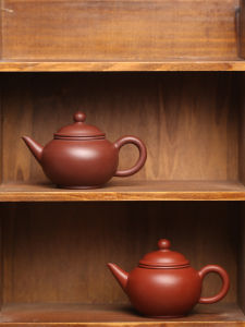 Beginner Level Semi-Handmade Hand Pull Yixing Purple Clay Straight Stream Level Pot Gongfu Tea Pot Puer Red Tea Brewing Set