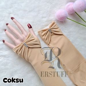 HANDSOCK SPARKLING BOW / MANSET JEMPOL PITA BLINK DIJAHIT