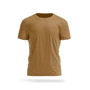 Kaos Coklat Muda Beige Polos Basic Regular Fit Gold Dijon Beige Premium T-Shirt Monogram Logo