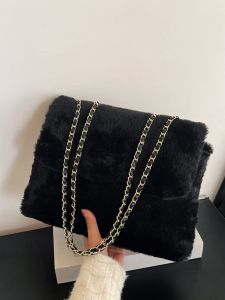 Fashionable Heya Cotton Tote Bag with Casual Contrast Color Lock Chain Handle for Youth Shopping Bag Shape Soft