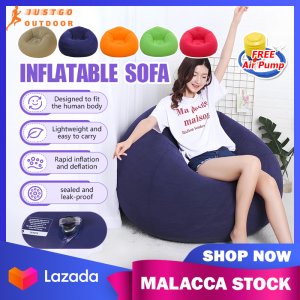 Inflatable Sofa Outdoor Camping Couch Folding Garden Chair Comfortable Lightweight Soft Leisure Chair Single Sofa 充气沙发