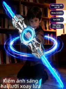 TEMiTANGMI | Dual-Ended Extending Rotating Light Saber Toy